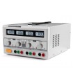 Velleman Dubbele dc-labovoeding - 2 x 0-30 vdc / 0-3 a + 5 vdc vast / 3 a max met 4 lcd-schermen