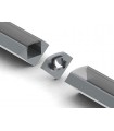 LEDsON Lineaire connector voor aluminiumprofiel voor ledstrip alu-45 - zilver