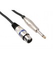 HQ-Power Xlr-kabel - xlr vrouwelijk naar jack 6.35 mm - mono - 3 m