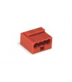 Wago Micro push-wire connector for junction boxes 4-conductor terminal block, red