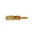 Banana plugs 4mm gold - red