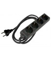 HQ-Power 4-voudige stekkerdoos met krimpkous - 3g1.5 - 5 m - schuko